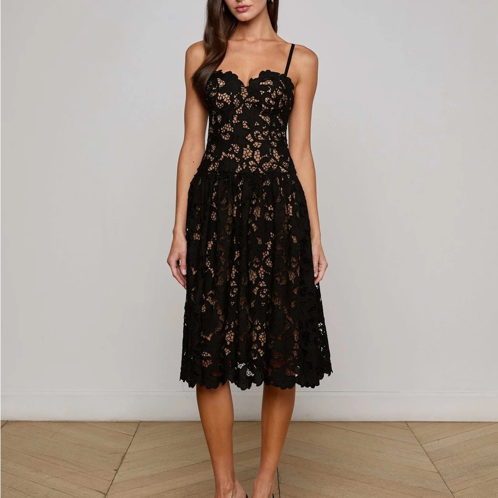 L'Agence Flyn Lace Midi Dress Sz 4